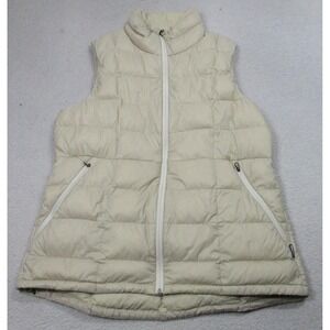 REI Co Op Vest Womens XL Cream 650 Down Puffer Quilted Lightweight Packable